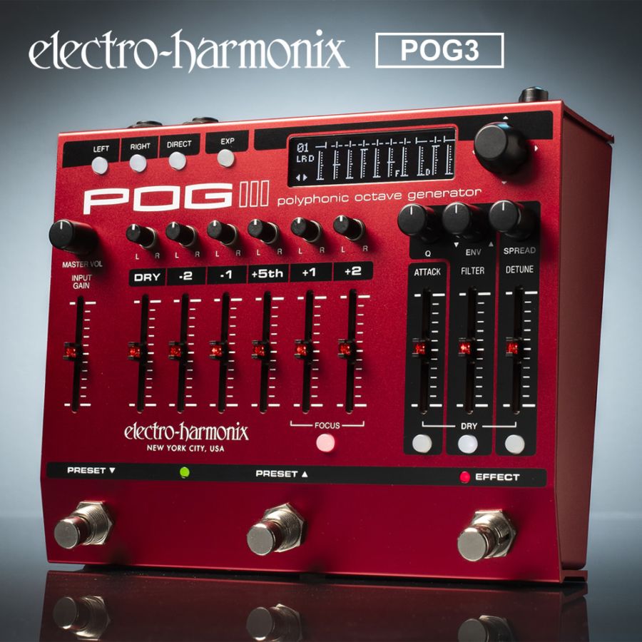 【ピック10枚セット付き！ 】POG3 (ポグ3/ポグスリー) ポリフォニック・オクターバー 【 Electro-Harmonix/EHX/エレクトロ・ハーモニクス/エレハモ 】【 エフェクター 】