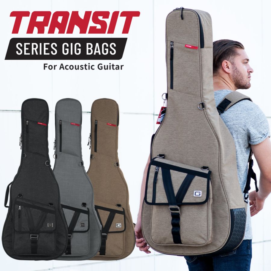 GATOR アコースティックギター用 ギグバッグ Transit Series GT-ACOUSTIC 【 ゲーター アコギケース アコギバッグ 耐候性生地 3カラー フォークタイプ ウエスタンタイプ ドレッドノートタイプ対応 】【大型荷物】