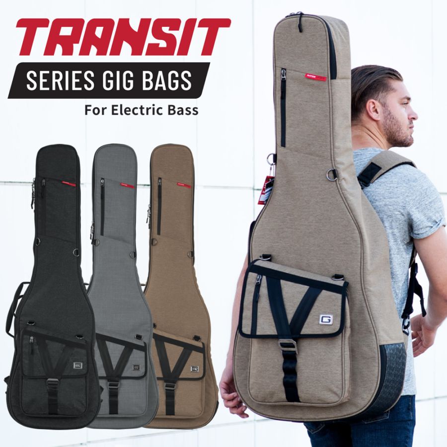 GATOR エレキベース用 ギグバッグ Transit Series GT-BASS 【 ゲーター ベースケース ベースバッグ 耐候性生地 3カラー ジャズベース プレシジョンベースタイプ対応 】【大型荷物】