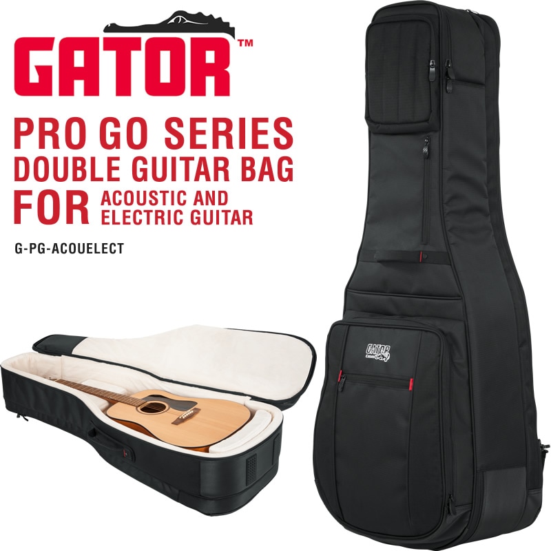 GATOR エレキギター/アコースティックギター用 ギグバッグ 2本収納可能 Pro-Go Series G-PG ACOUELECT レインカバー付属 【 ゲーター ギターケース バリスティックナイロン製 エレキギターケース アコギバッグ 】【大型荷物】