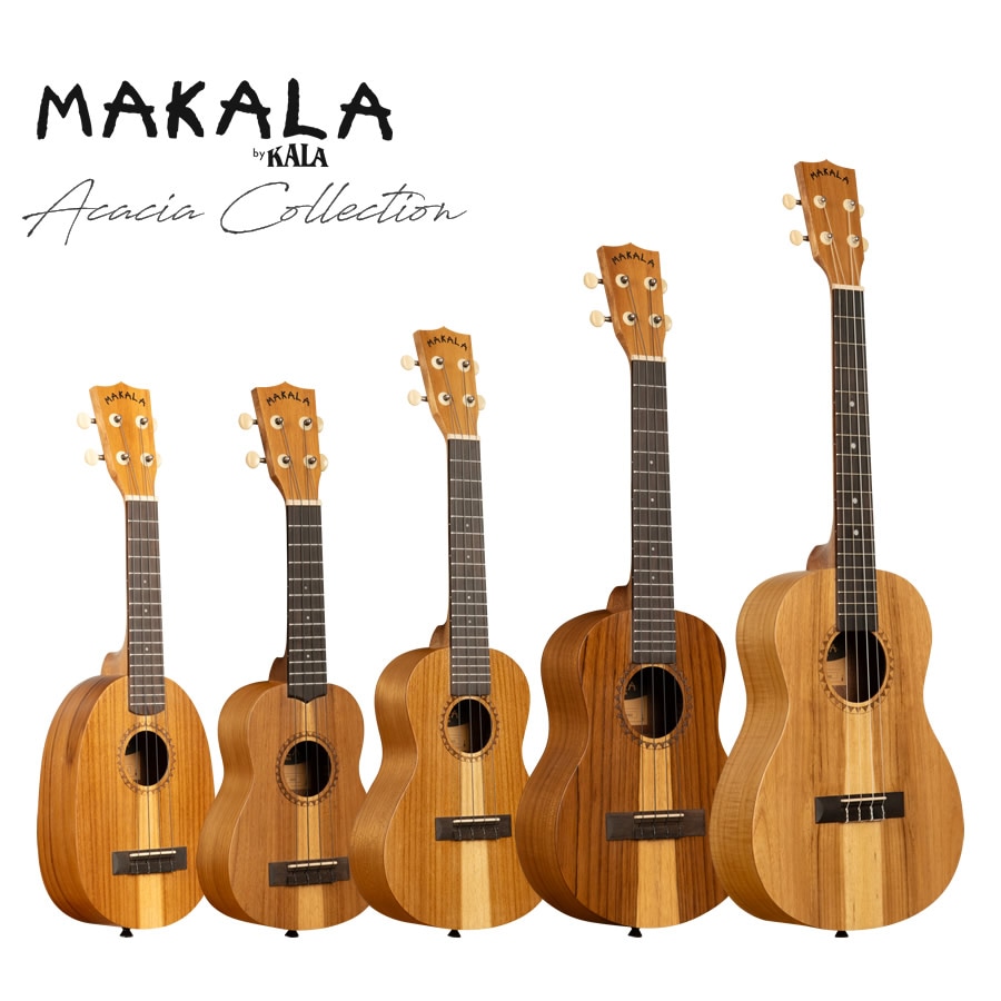 MAKALA ウクレレ MK-P-IA/MK-S-IA/MK-C-IA/MK-T-IA/MK-B-IA 【 マカラ エレウケ エレクトリック アカシア材 】