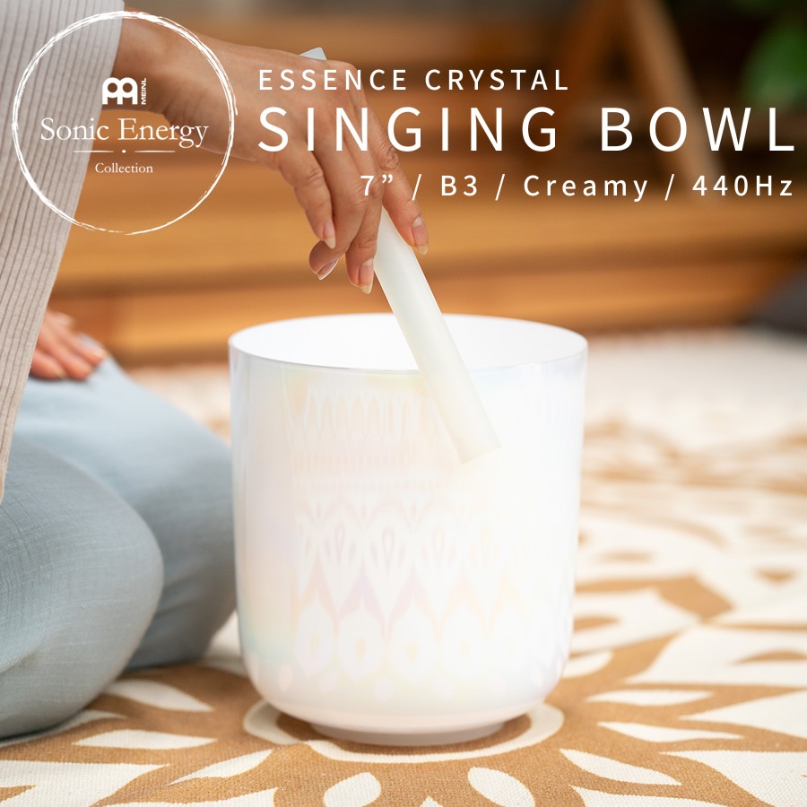 MEINL Sonic Energy エッセンス・クリスタル・シンギングボウル 7インチ クラウンチャクラ ECSB7B3C 【 マイネル ソニックエナジー ESSENCE CRYSTAL SINGING BOWLS ヨガ ヒーリング 瞑想 サウンドバス スピリチュアル 音浴 癒し 】