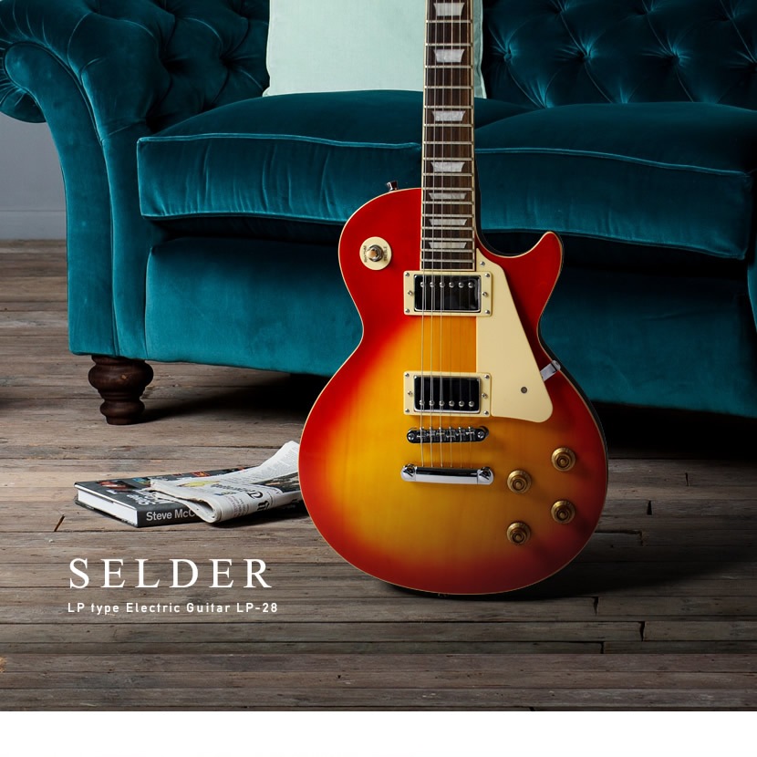 エレキギター SELDER LP-28 7点初心者セット 【今だけ教則DVD付き