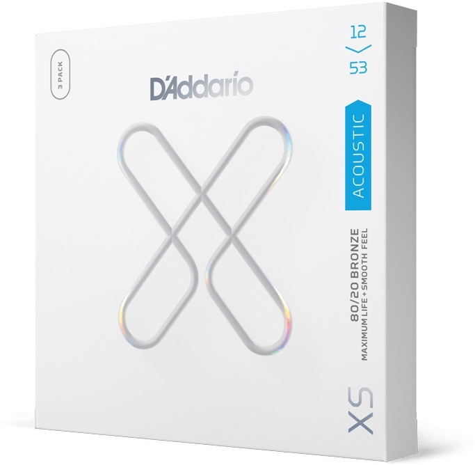 D'Addario アコースティックギター弦 XSABR1253-3P Light 012-053［ダダリオ アコギ 3セットパック コーティング 80/20 ブロンズ]【ゆうパケット対応】