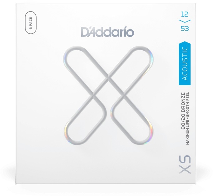 D'Addario アコースティックギター弦 XSABR1253-3P Light 012-053［ダダリオ アコギ 3セットパック コーティング 80/20 ブロンズ]【ゆうパケット対応】