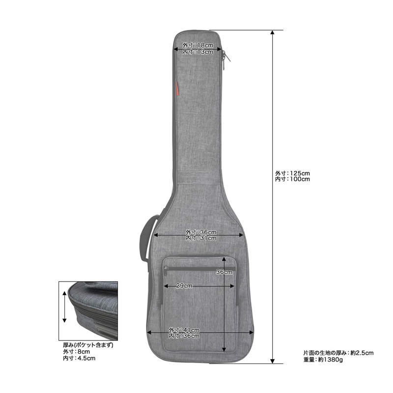 TOUGH-TX エレキベース用ギグバッグ TX-EB1【タフティクス ギグケース TXEB1】【大型荷物】