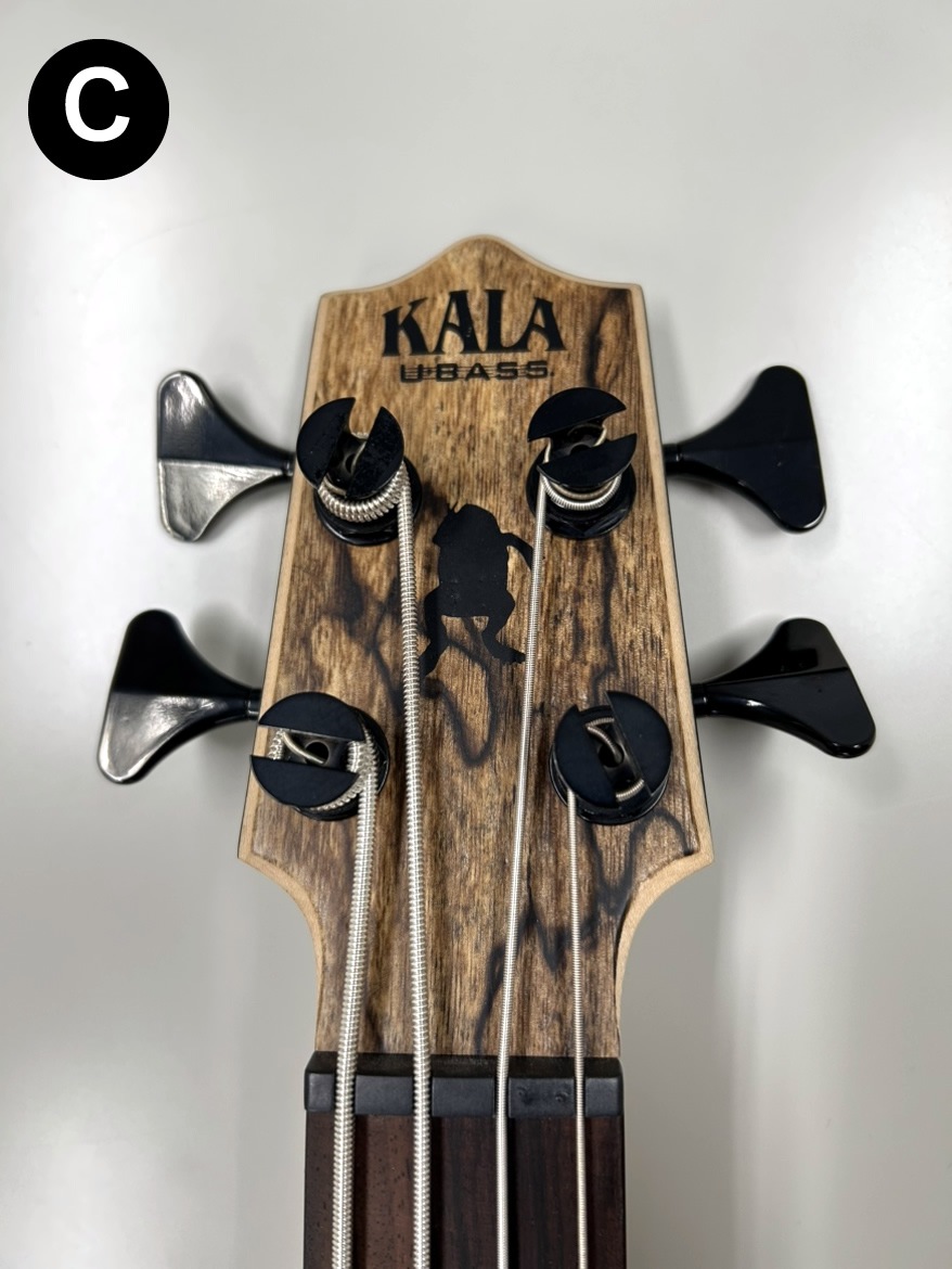 【実物写真有り】KALA ウクレレ ベース SPALTED MANGO U-BASS UBASS-SP-MNG-FS ギグバッグ付属【カラ エレキ スポルテッド マンゴー ウクレレ ユーベース】