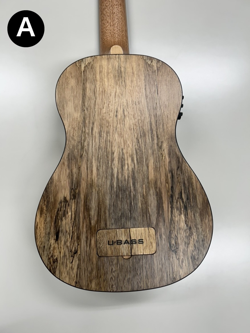 【実物写真有り】KALA ウクレレ ベース SPALTED MANGO U-BASS UBASS-SP-MNG-FS ギグバッグ付属【カラ エレキ スポルテッド マンゴー ウクレレ ユーベース】