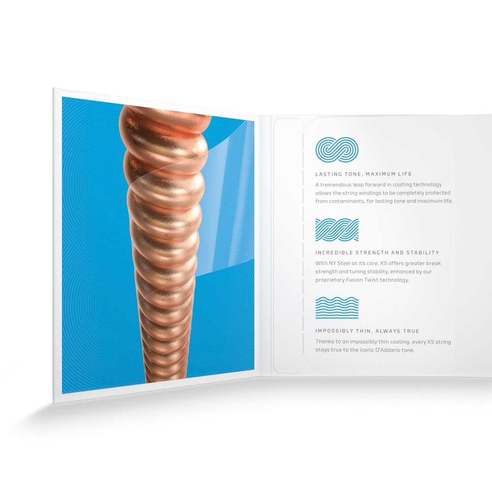 D'Addario アコースティックギター弦 XSAPB1253 Light 012-053［ダダリオ アコギ コーティング フォスファー ブロンズ]【ゆうパケット対応】