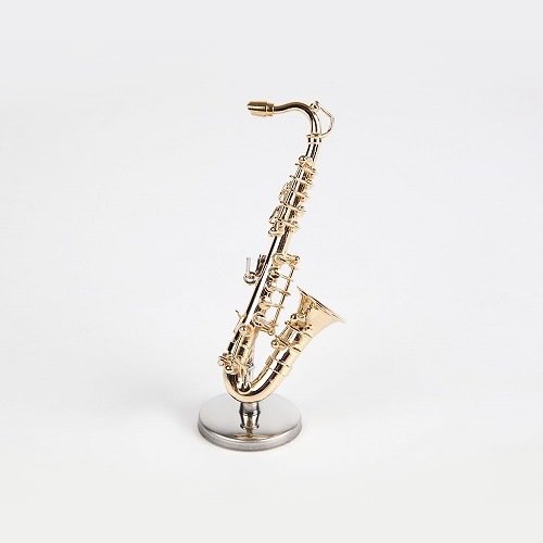 SUNRISE SOUND HOUSE ミニチュア楽器 テナーサックス 1/12 ゴールド