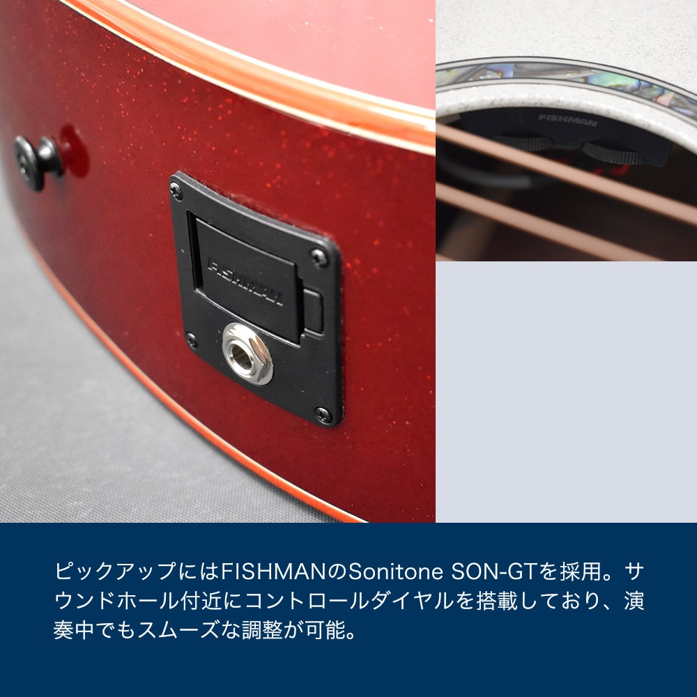 エレアコ S.Yairi YATK-1400EC 単品(ギグバッグ付属) グリッターカラーモデル 【 Advanced Series ヤイリ アコースティックギター アコギ YATK1400EC トップ単板 】【大型荷物】
