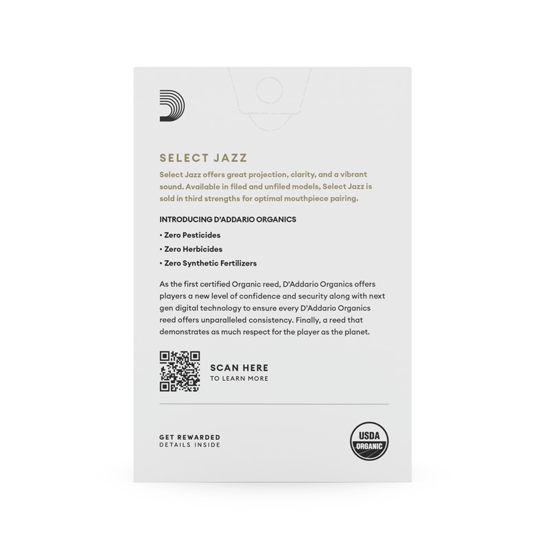 D'Addario WoodWinds ダダリオ リード ソプラノサックス用 SELECT JAZZ FILED USDAオーガニック認証取得済 ORSF10SSX 10枚入り 【ORSF10SSX2H/ORSF10SSX2M/ORSF10SSX2S/ORSF10SSX3H/ORSF10SSX3M/ORSF10SSX3S/ORSF10SSX4H/ORSF10SSX4M/ORSF10SSX4S】【ゆうパケット対応】
