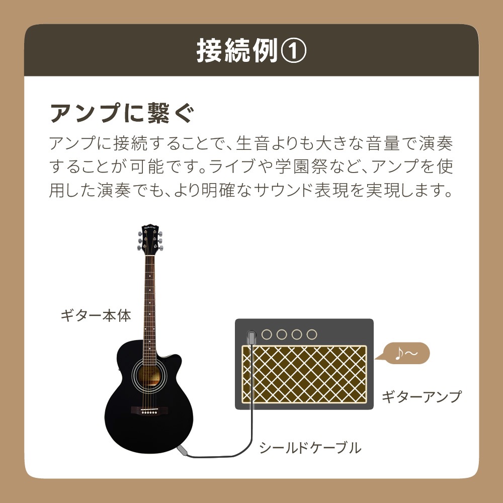 エレアコ Sepia Crue EAW-01 単品（ソフトケース、シールドケーブル