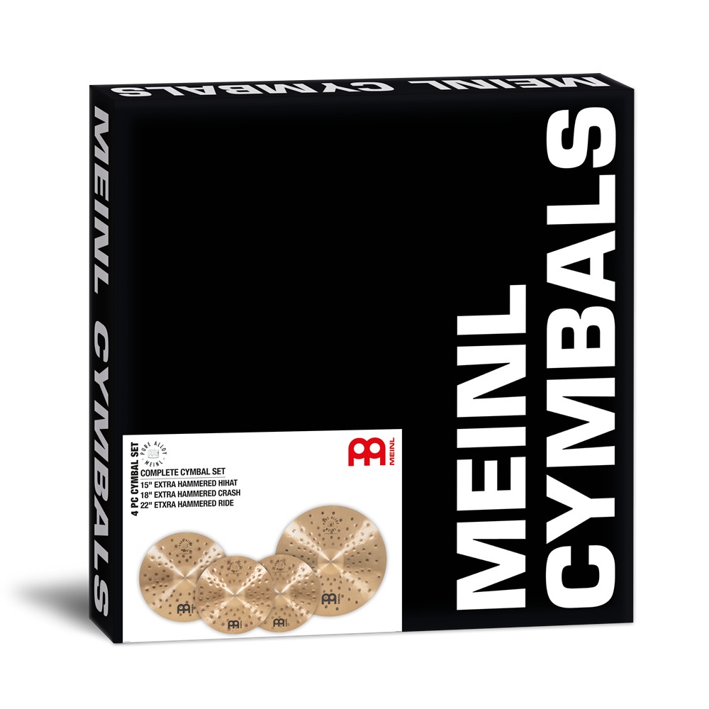 MEINL Cymabals シンバルセット PA-CS1 Pure Alloy Extra Hammered Complete Set 【 PA15EHH、PA18EHC、PA22EHR 】【 マイネル シンバル ハイハット クラッシュ ライド PACS1 】