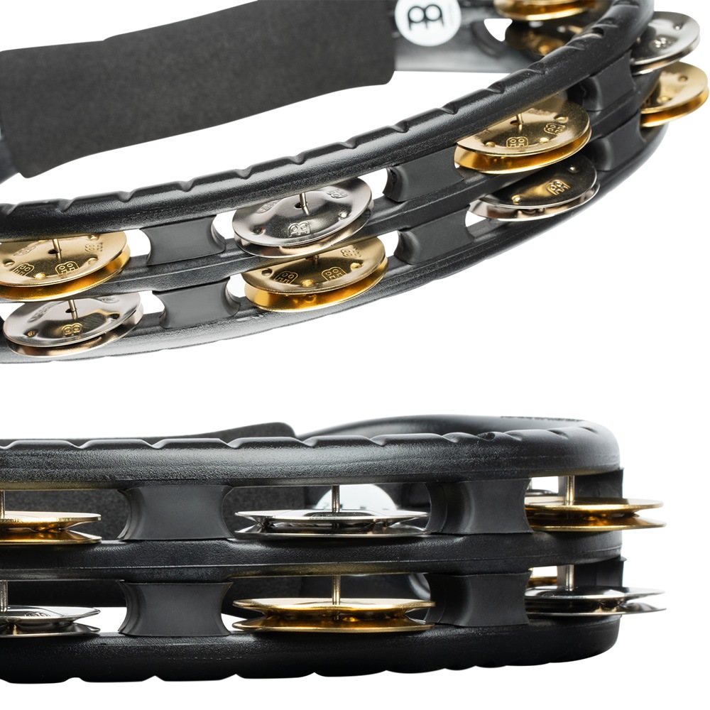 MEINL Percussion タンバリン 軽量ABS樹脂製 ブラス＆スチールジングル TMT1M-BK / ブラック【マイネル パーカッション ABS Tambourine Dual-Alloy Jingles】