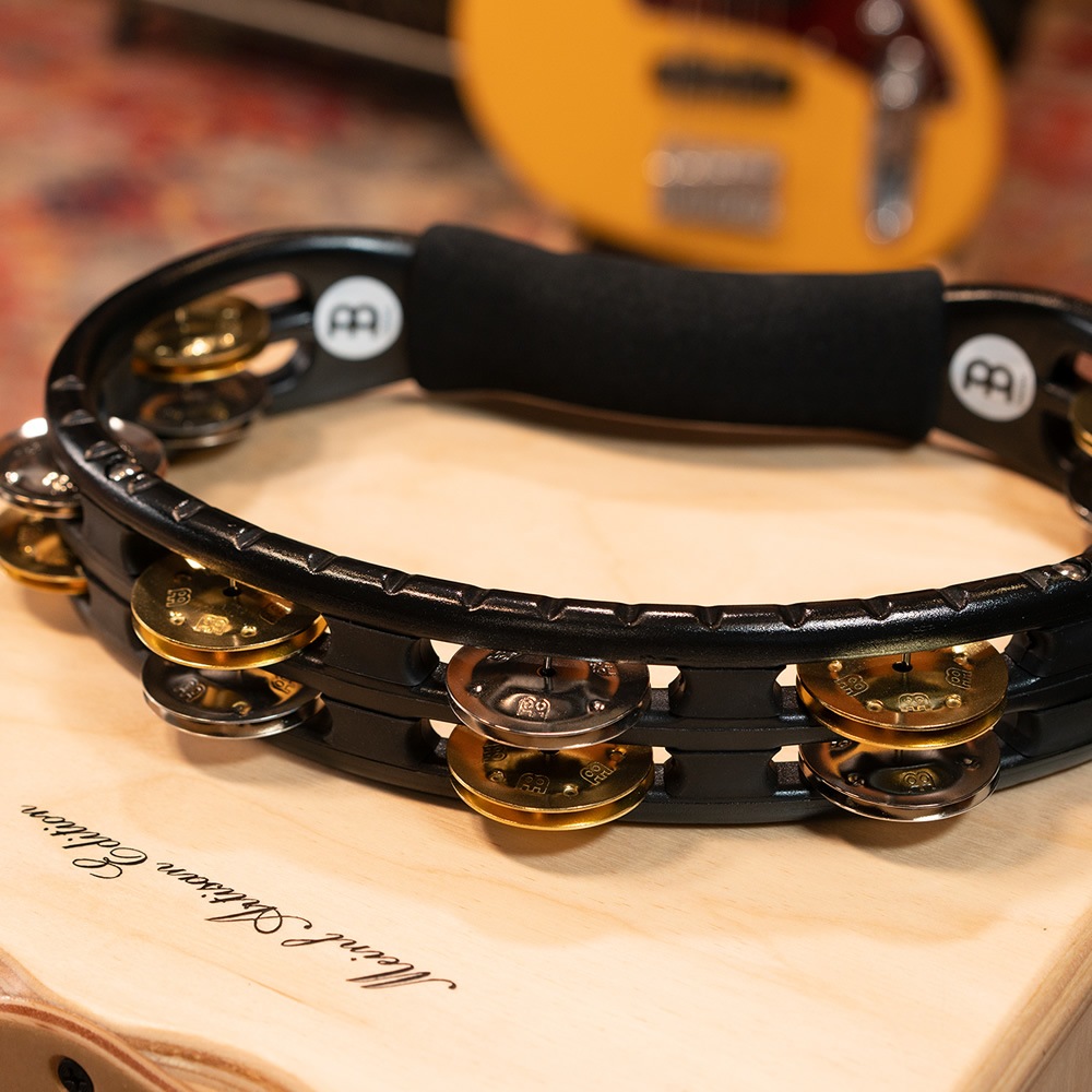 MEINL Percussion タンバリン 軽量ABS樹脂製 ブラス＆スチールジングル TMT1M-BK / ブラック【マイネル パーカッション ABS Tambourine Dual-Alloy Jingles】