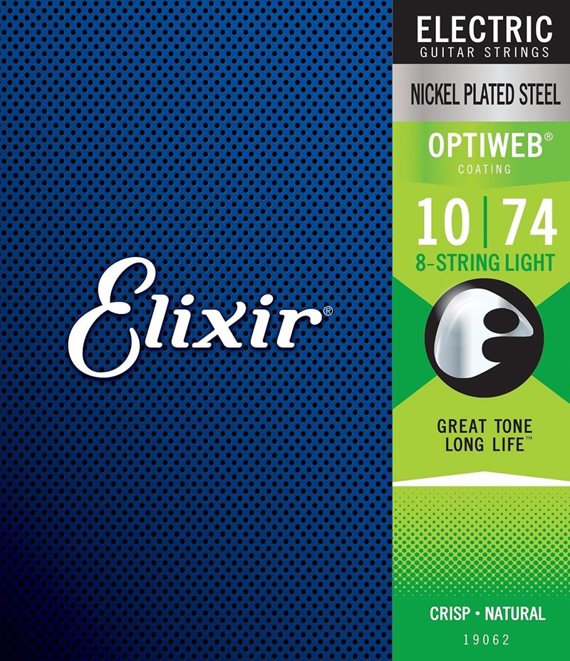 Elixir エリクサー エレキギター弦 オプティウェブ 8弦 Light [.010