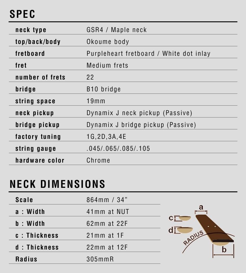 GIO Ibanez ジオアイバニーズ エレキベース GSR180 (ソフトケース付属)【大型荷物】