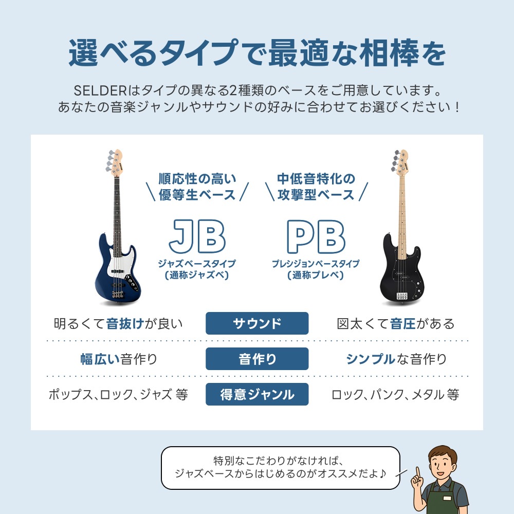 ベース SELDER PB-30/JB-30 ベースリミテッドセット 初心者セット  【エレキベース セルダー 入門セット PB30 JB30】【大型荷物】