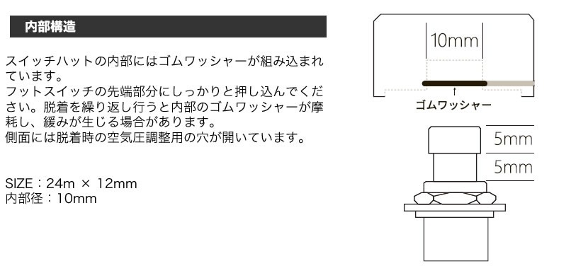 TRUEDYNA エフェクター スイッチ ハット EFSH-01 【全色おまとめ8個セット】【ゆうパケット対応】