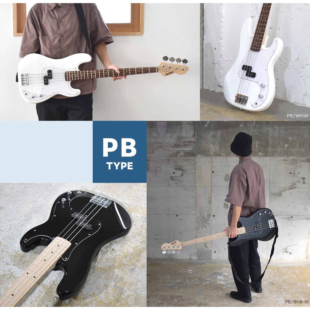 エレキベース SELDER PB-30/JB-30 VOX amPlug3セット 初心者セット【ボックス ヘッドフォンアンプ アンプラグ3 AP3-BA AP3BA AP3-MB AP3MB】【大型荷物】