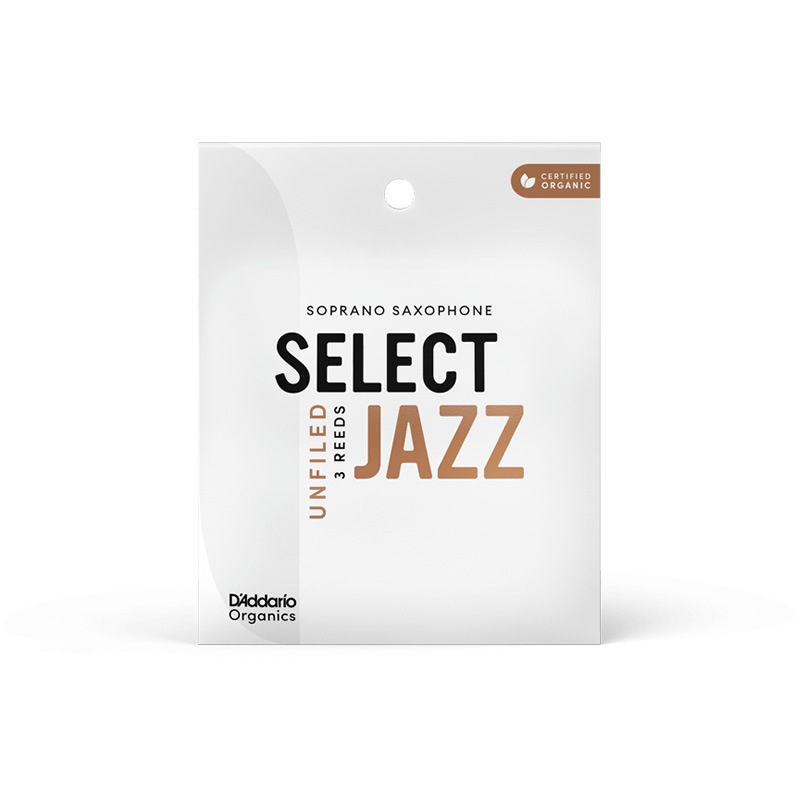 ダダリオ リード ソプラノサックス用 USDAオーガニック認証取得済 SELECT JAZZ UNFILED ORRS03SSX 3枚入り【ORRS03SSX2S/ORRS03SSX2M/ORRS03SSX2H/ORRS03SSX3S】【ゆうパケット対応】