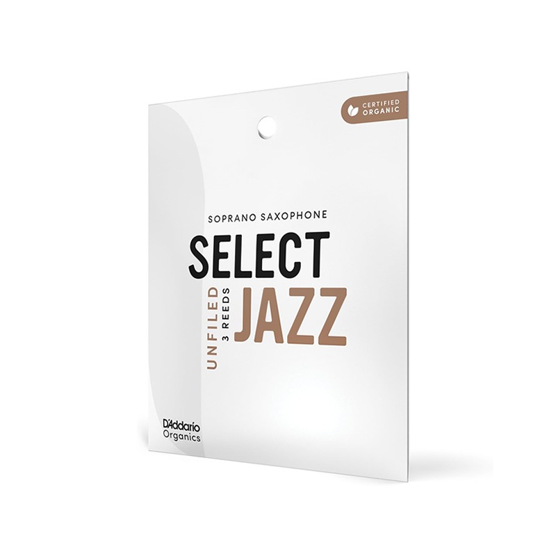 ダダリオ リード ソプラノサックス用 USDAオーガニック認証取得済 SELECT JAZZ UNFILED ORRS03SSX 3枚入り【ORRS03SSX2S/ORRS03SSX2M/ORRS03SSX2H/ORRS03SSX3S】【ゆうパケット対応】