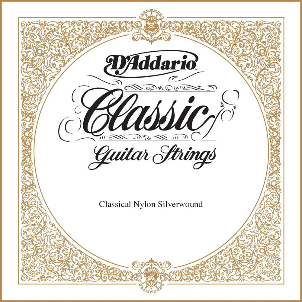 D'Addario クラシックギター バラ弦 5本セットNYL056W CLASSICAL SILVER-PLATED WOUND【daddario ダダリオ クラギ弦 nyl056w】【ゆうパケット対応】
