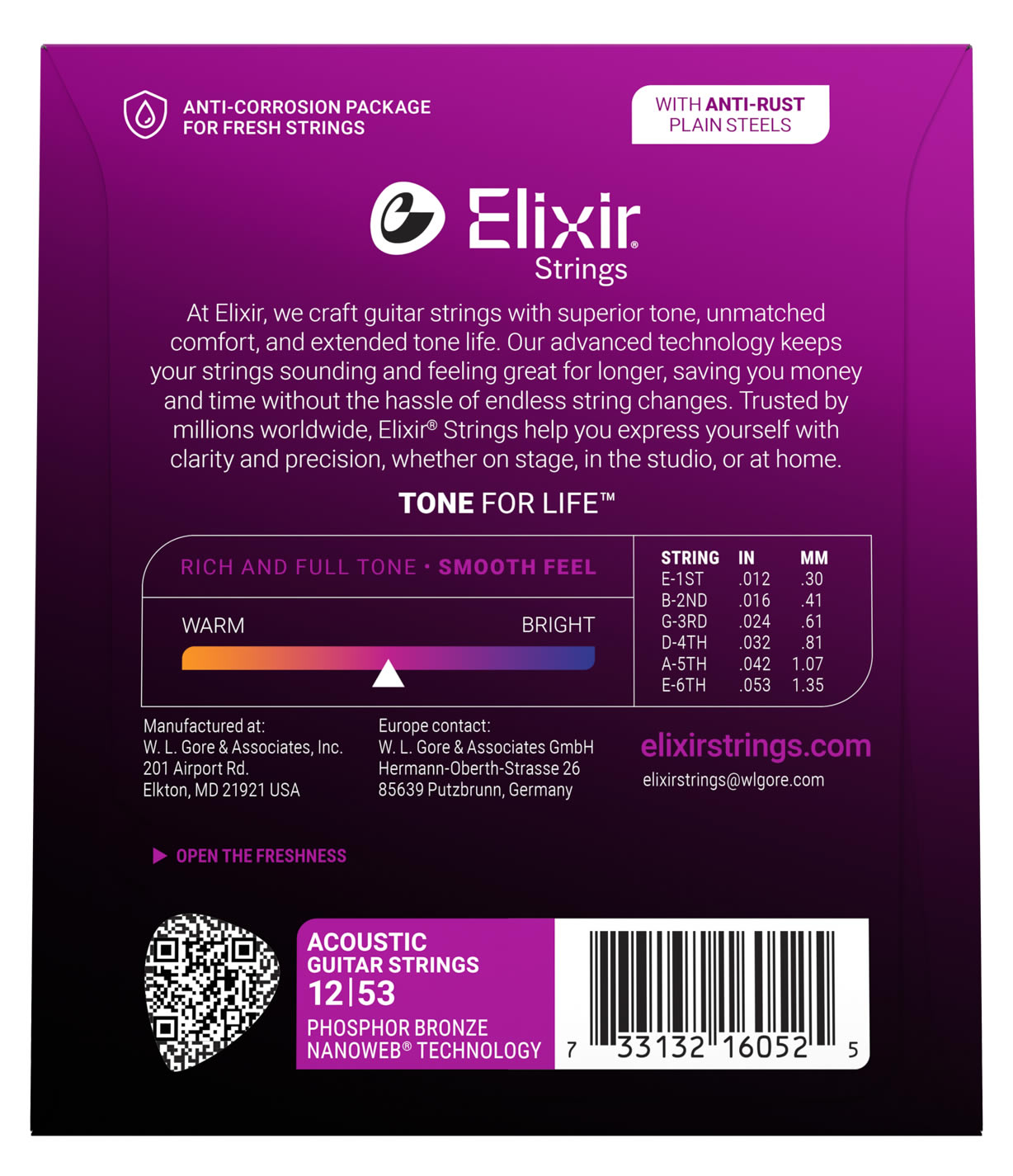 Elixir エリクサー アコースティックギター弦 ナノウェブ Light [.012