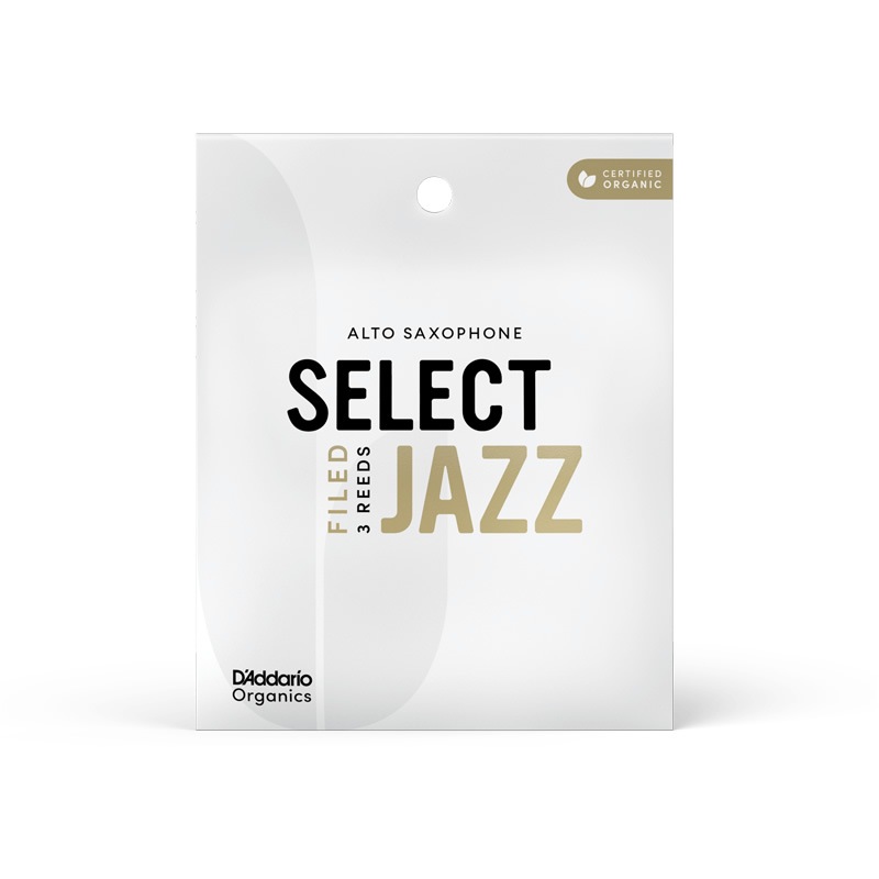 D'Addario WoodWinds リード アルトサックス用 USDAオーガニック認証取得済 SELECT JAZZ FILED ORSF03ASX 3枚入り【ORSF03ASX2S/ORSF03ASX2M/ORSF03ASX2H/ORSF03ASX3S】【ゆうパケット対応】