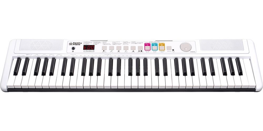光鍵盤 キーボード 61鍵盤 onetone FamiLy Piano OTFP-100 【  ファミリーピアノ ワントーン ピアノ 光る ナビゲーション レッスン ライト 軽量 電子 デジタル OTFP100 プレゼントに最適 】