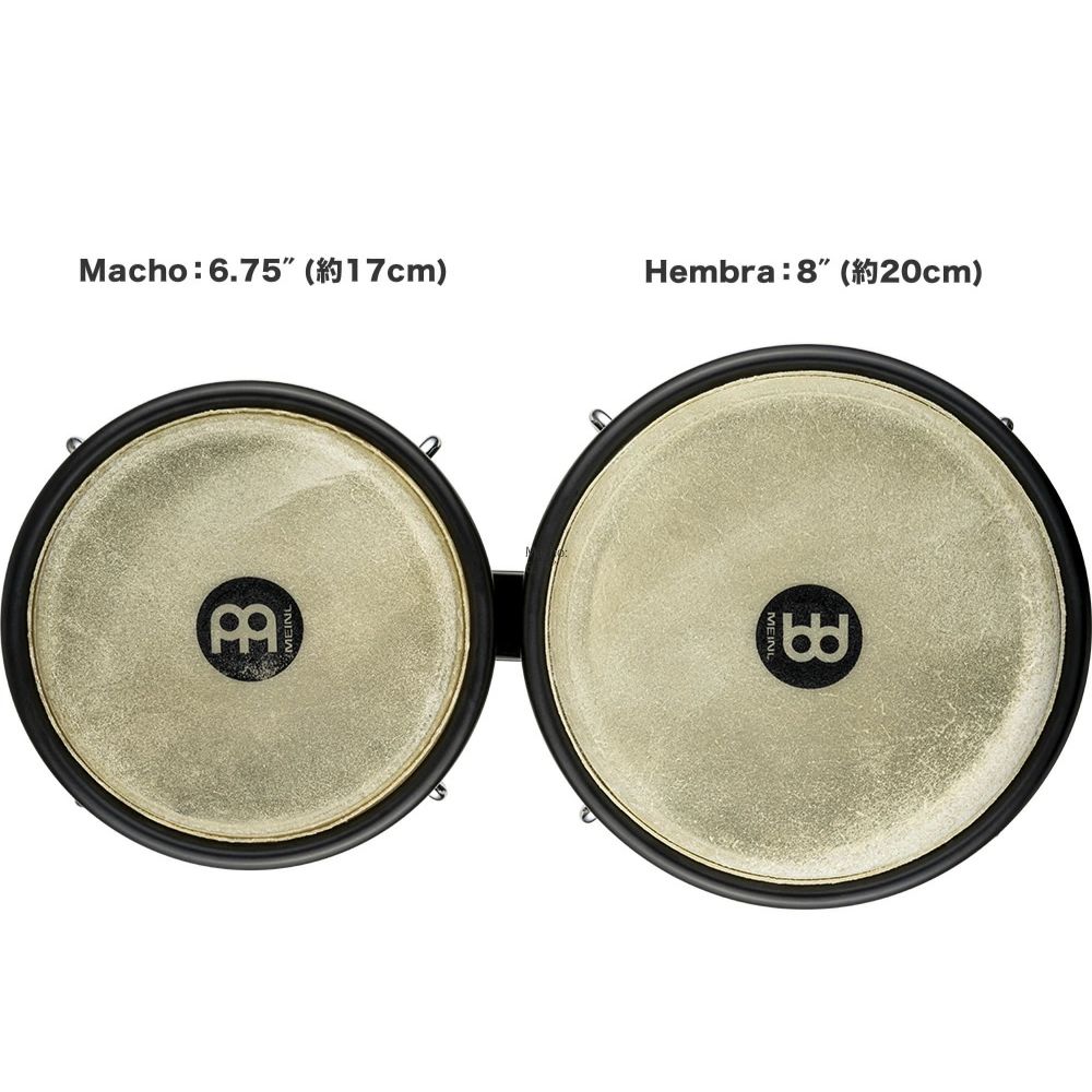 MEINL ヘッドライナーシリーズ/ファイバーグラスボンゴ HFB100BK【マイネル パーカッション】