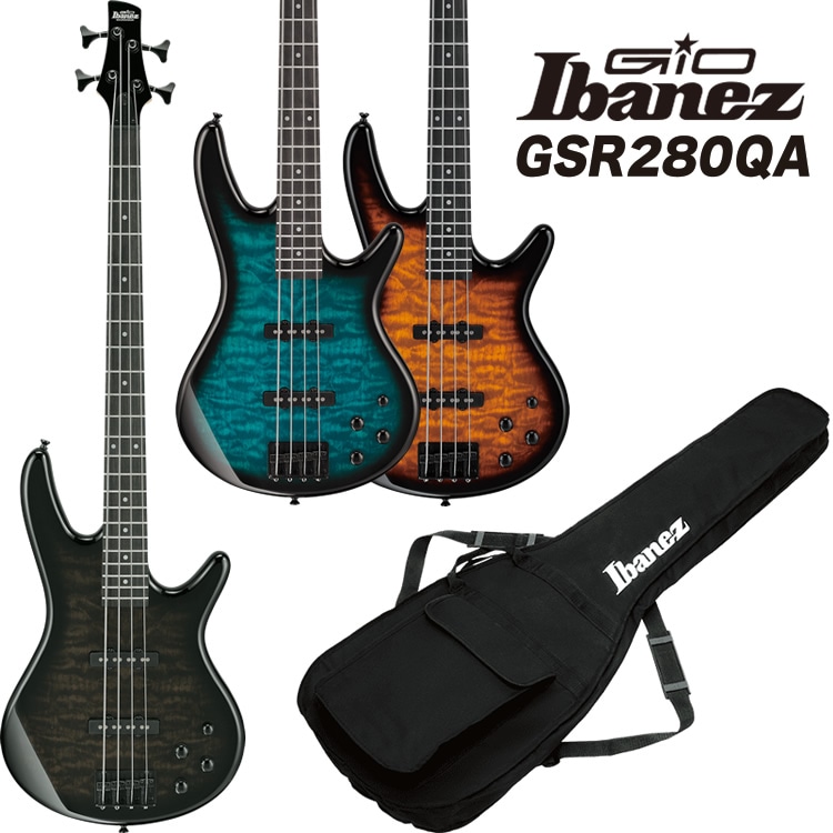 GIO Ibanez ジオアイバニーズ エレキベース GSR280QA (ソフトケース付属)【大型荷物】