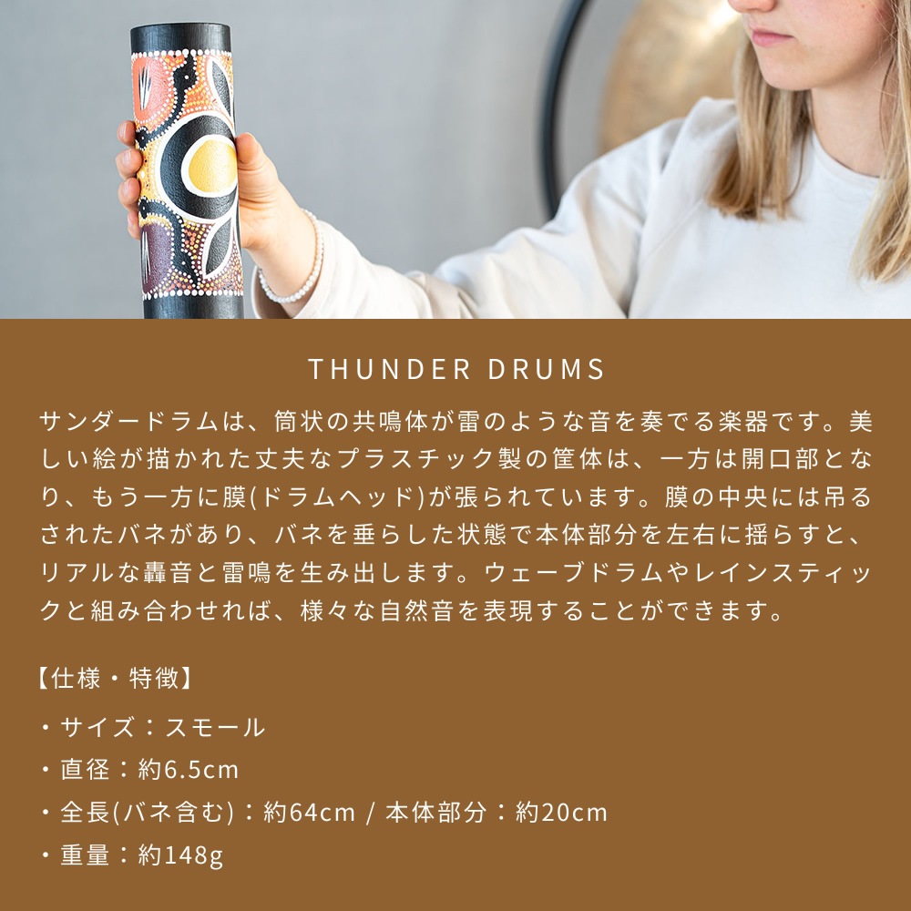 MEINL Sonic Energy サンダードラム TD-S スモールサイズ 【 マイネル ソニックエナジー ヨガ ヒーリング 瞑想 サウンドバス 音浴 演劇 吹奏楽 効果音 自然音 雷鳴 音楽療法 スプリングドラム 】