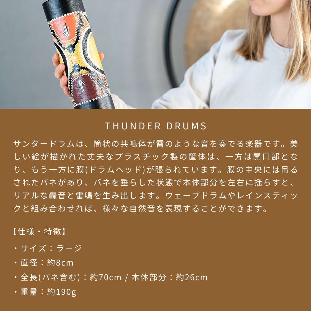 MEINL Sonic Energy サンダードラム TD-L ラージサイズ 【 マイネル ソニックエナジー ヨガ ヒーリング 瞑想 サウンドバス 音浴 演劇 吹奏楽 効果音 自然音 雷鳴 音楽療法 スプリングドラム 】