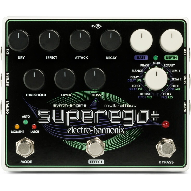 【ピック10枚セット付き！】Superego+(スーパーイーゴープラス) ギター・シンセサイザー【Electro-Harmonix/EHX/エレクトロ・ハーモニクス/エレハモ】【エフェクター】