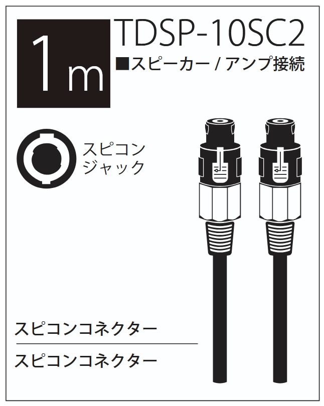 ☆音響用スピーカーケーブル両端スピコン10m2本1組☆ スピーカー