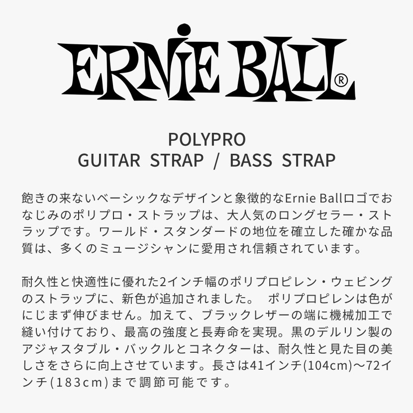 ERNIE BALL ギターストラップ BREAKER BLUE & BLACK #5377 POLYPRO STRAP【アーニーボール ポリプロストラップ】【ゆうパケット対応】
