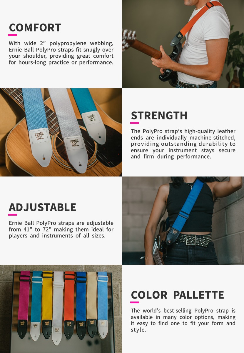 ERNIE BALL ギターストラップ BREAKER BLUE & BLACK #5377 POLYPRO STRAP【アーニーボール ポリプロストラップ】【ゆうパケット対応】