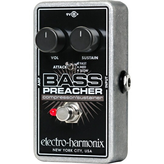 【ピック10枚セット付き！】Bass Preacher (ベースプリーチャー) ベース用コンプレッサー/サスティナー【Electro-Harmonix/EHX/エレクトロ・ハーモニクス/エレハモ】【エフェクター】