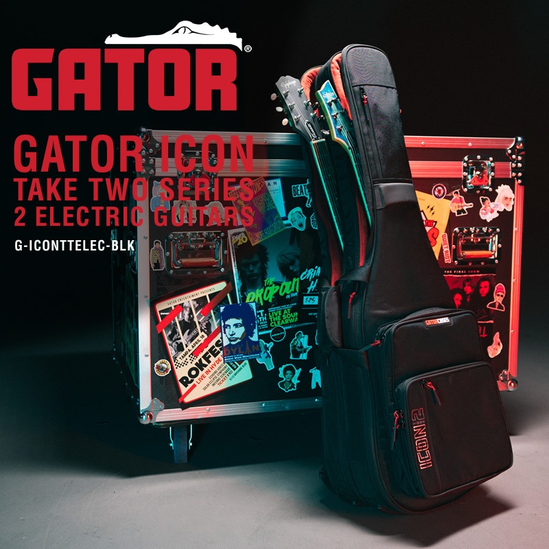 GATOR エレキギター用ギグバッグ 2本収納可能 G-ICON Take Two Series G-ICONTTELEC-BLK 【 ゲーター GIGBAG ギターケース ギターバッグ ブラック 高耐久ナイロン製 】【大型荷物】