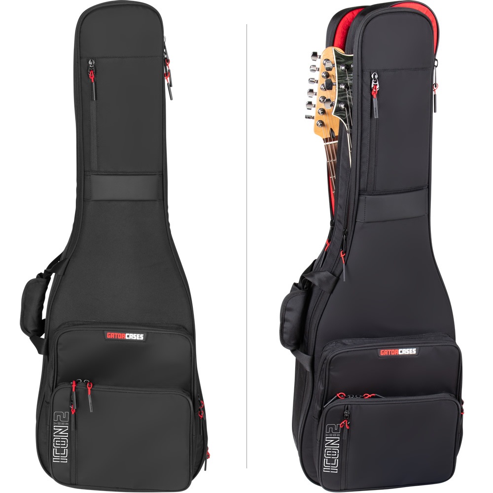 GATOR エレキギター用ギグバッグ 2本収納可能 G-ICON Take Two Series G-ICONTTELEC-BLK 【 ゲーター GIGBAG ギターケース ギターバッグ ブラック 高耐久ナイロン製 】【大型荷物】