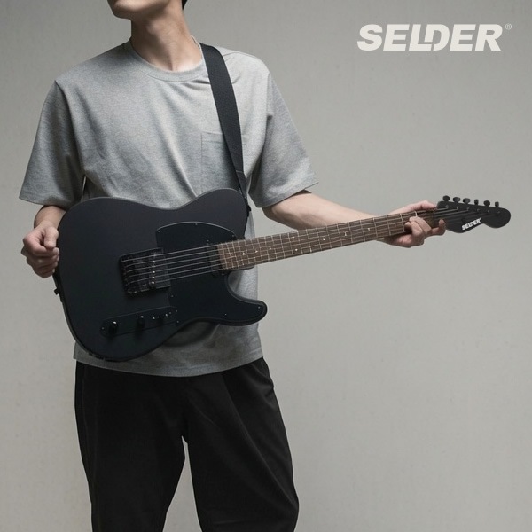 TLタイプ オールブラック エレキギター SELDER TLC-04 単品(ソフト