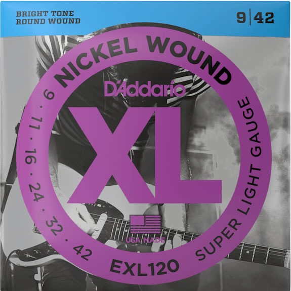 【売れ筋！】D'Addario ダダリオ エレキギター弦 Super Light EXL120【ニッケル daddario エレキ弦 EXL-120】【ゆうパケット対応】