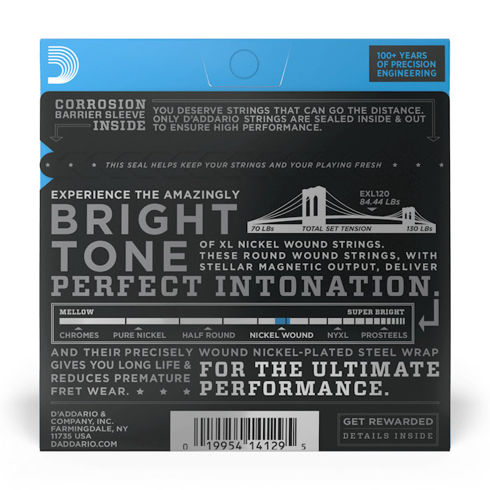 【売れ筋！】D'Addario ダダリオ エレキギター弦 Super Light EXL120【ニッケル daddario エレキ弦 EXL-120】【ゆうパケット対応】