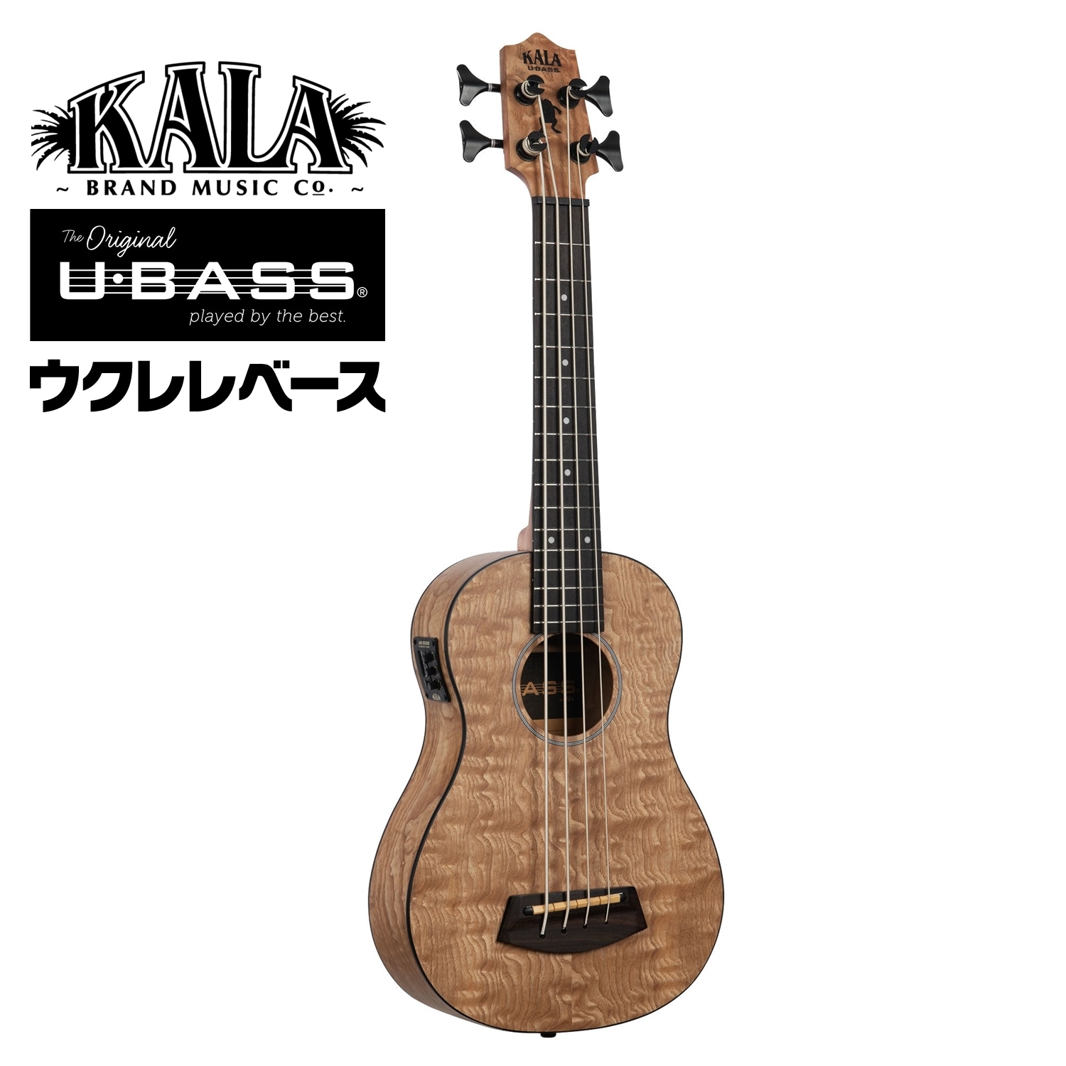 KALA ウクレレ ベース QUILTED ASH U-BASS UBASS-QA-FS ギグバッグ付属【カラ エレキ キルト アッシュ ウクレレ ユーベース】