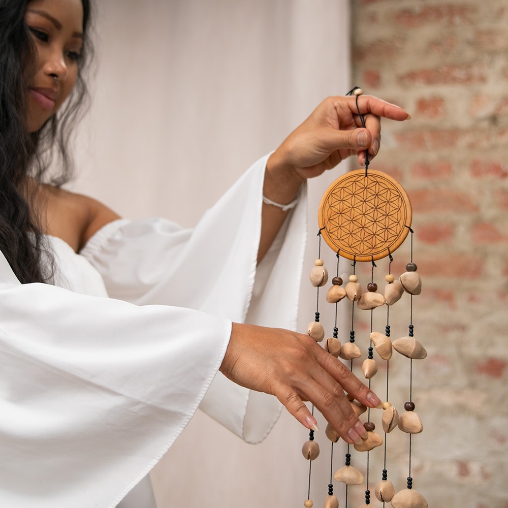 MEINL Sonic Energy ナチュラルチャイム フラワーオブライフデザイン スモール SKFOLS 【 マイネル ソニックエナジー FLOWER OF LIFE KENARI CHIMES ピリ クナリ ケナリ ヨガ ヒーリング 瞑想 サウンドバス 】