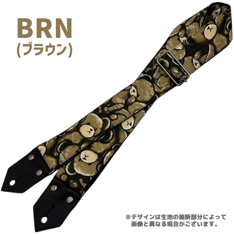 Spice Note ギター ベース ストラップ ES-PP50NTB “Teddy” Printing Fablic series【スパイスノート ストラップ テディベア くま クマ ESPP50NTB】【ゆうパケット対応】