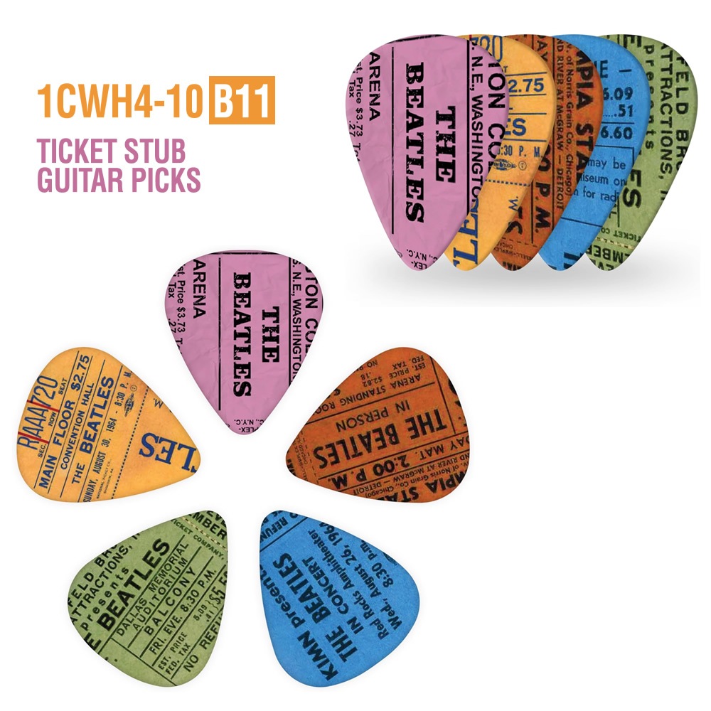 D'Addario ピック ティアドロップ Medium 0.70mm 10枚入り Beatles US Tour 1964 Collection 1CWH4-10B10 / 1CWH4-10B11 【 ダダリオ ビートルズ スタンダードシェイプ 】【5と0のつく日はエントリー等でポイント4倍】【ゆうパケット対応】＊