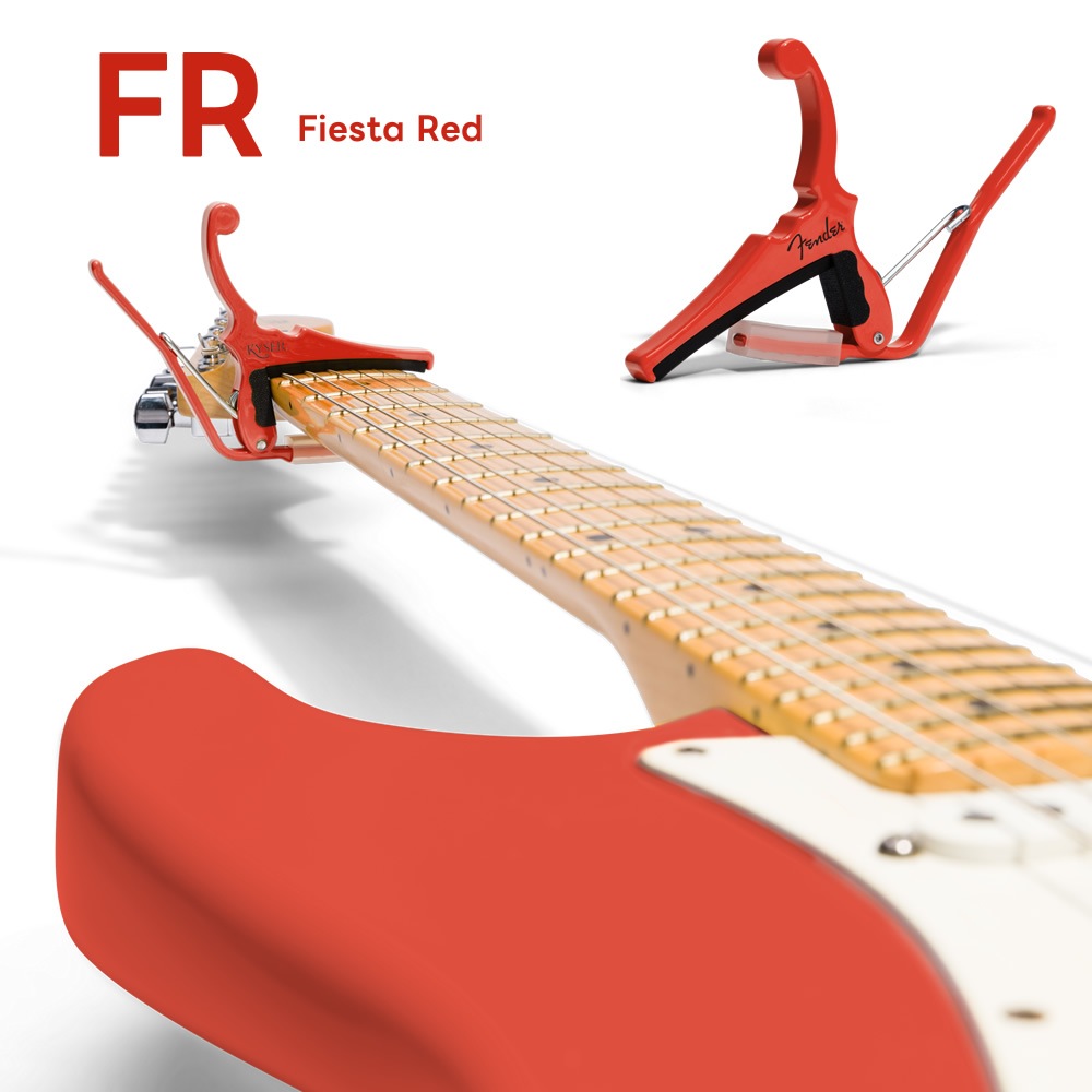 Kyser x Fender コラボ・カポタスト クラシックカラー KGEF シリーズ【カイザー カポ Classic Color QUICK-CHANGE ELECTRIC CAPO エレキギター用】【ゆうパケット対応】